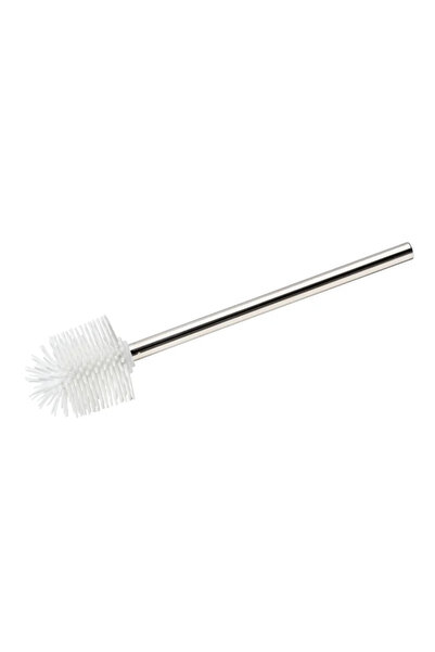 OEM Silicone toilet brush, stainless steel, silver/white