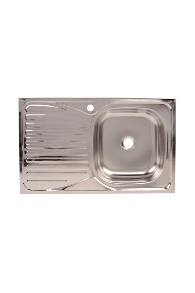 OEM Νιπτήρας κουζίνας από ανοξείδωτο ατσάλι, 80 x 50 cm, βάθος λεκάνης 12 cm,...