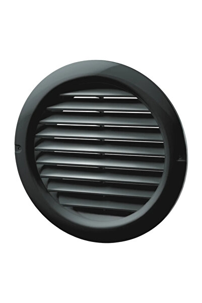OEM Вентилационна решетка, с мрежа, Ø 12,5 см, пластмаса, черна