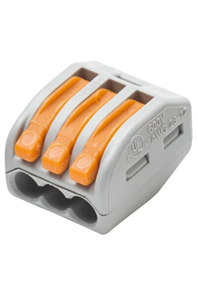 OEM WAGO wire terminal, Lever type output, 3 x 2.5-4 mm², Set of 50 pcs.