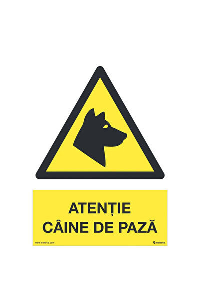 OEM Προειδοποιητική πινακίδα "Προσοχή στα σκυλιά!", μέγεθος 210 x 297 mm