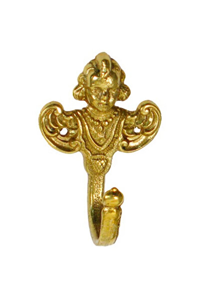 OEM Cuier perete, o agatatoare, metal, 4 cm, alama