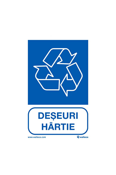 OEM Paper recycling sign, adhesive, size 150 x 100 mm