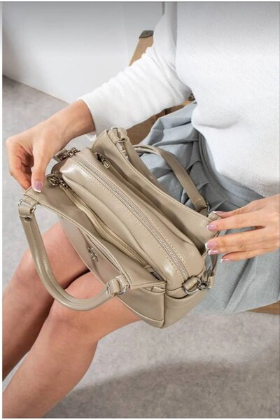 ÇANTAM GELSİN Γυναικεία μαλακή τσάντα Δερμάτινο πολλαπλών θέσεων και Τσάντα ώμου