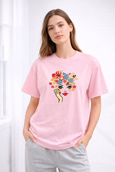 YUNAYT ΓΥΝΑΙΚΕΙΑ ΛΕΠΤΟΜΕΡΗ ΕΚΤΥΠΩΣΗ ΜΕΓΕΘΟΣ ΦΑΡΔΙ ΚΟΜΜΕΝΟ T-SHIRT ΠΟΔΗΛΑΤΟ