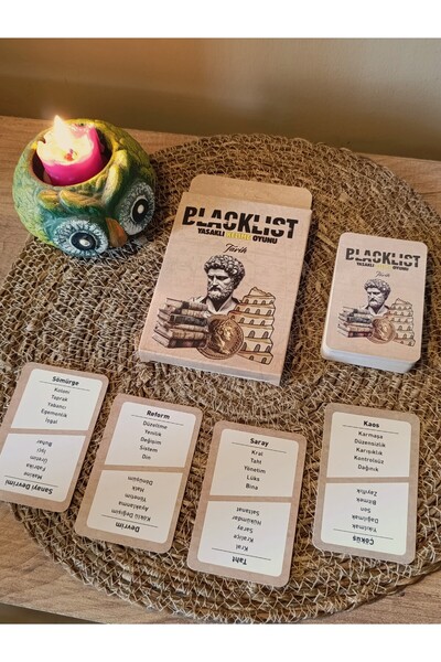 Paganca لعبة الكلمات الممنوعة التاريخية المكونة من 50 بطاقة - مع حقيبة هدايا ...