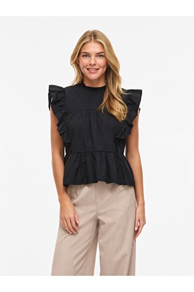 VILA Top VIRUFELLA Rüschen