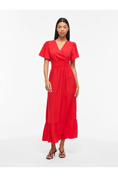 VILA Maxikleid VIMATHILDE Kurzärmeliges