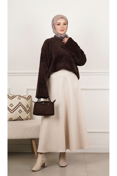 Blue Morpho Hijab Scuba Fabric Zippered Skirt