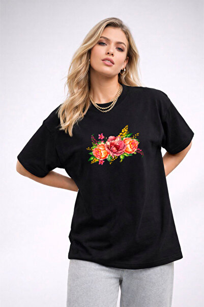 YUNAYT ΓΥΝΑΙΚΕΙΑ ΛΕΠΤΟΜΕΡΗ ΕΚΤΥΠΩΣΗ ΜΕΓΕΘΟΣ ΦΑΡΔΙ ΚΟΜΜΕΝΟ T-SHIRT ΠΟΔΗΛΑΤΟ