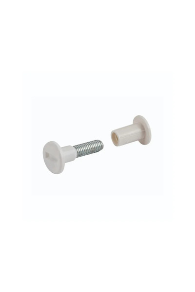 OEM Surub conector, cap bombat, 42-52 mm, M6, alb (set 4 buc)