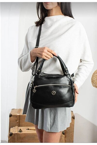 ÇANTAM GELSİN γυναικεία μαύρα μαλακά Δερμάτινο τσαντάκια χειρός πολλαπλών δια...