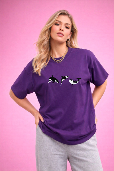 YUNAYT TRICOU CU DETALII IMPRIMATE DE DAMĂ