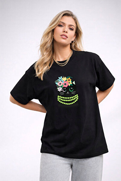 YUNAYT ΓΥΝΑΙΚΕΙΑ ΛΕΠΤΟΜΕΡΗ ΕΚΤΥΠΩΣΗ ΜΕΓΕΘΟΣ ΦΑΡΔΙ ΚΟΜΜΕΝΟ T-SHIRT ΠΟΔΗΛΑΤΟ