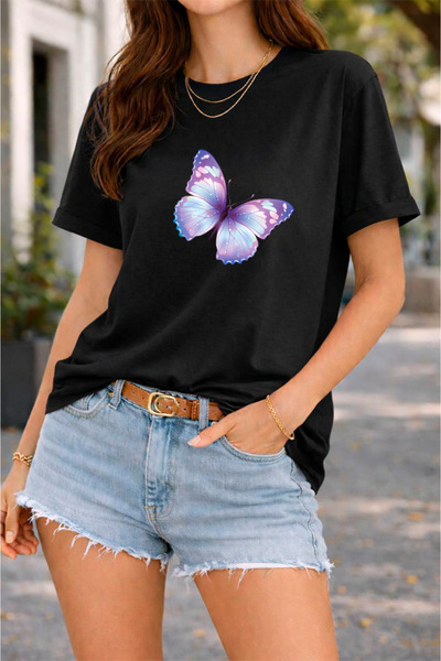 YUNAYT ΓΥΝΑΙΚΕΙΑ ΛΕΠΤΟΜΕΡΗ ΕΚΤΥΠΩΣΗ ΜΕΓΕΘΟΣ ΦΑΡΔΙ ΚΟΜΜΕΝΟ T-SHIRT ΠΟΔΗΛΑΤΟ