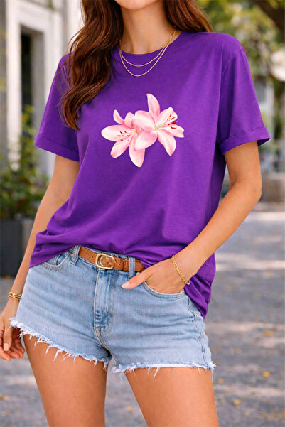 YUNAYT ΓΥΝΑΙΚΕΙΑ ΛΕΠΤΟΜΕΡΗ ΕΚΤΥΠΩΣΗ ΜΕΓΕΘΟΣ ΦΑΡΔΙ ΚΟΜΜΕΝΟ T-SHIRT ΠΟΔΗΛΑΤΟ