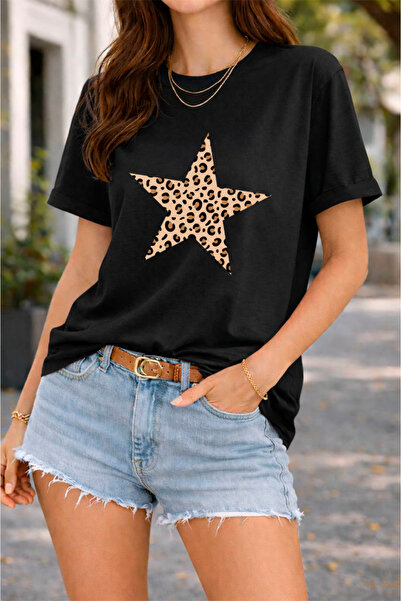 YUNAYT ΓΥΝΑΙΚΕΙΑ ΛΕΠΤΟΜΕΡΗ ΕΚΤΥΠΩΣΗ ΜΕΓΕΘΟΣ ΦΑΡΔΙ ΚΟΜΜΕΝΟ T-SHIRT ΠΟΔΗΛΑΤΟ