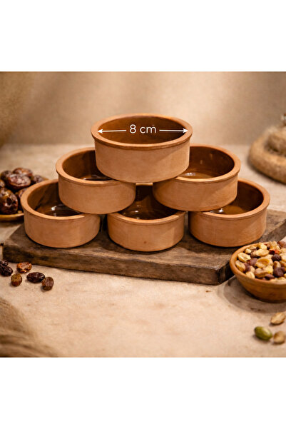 Egyptian 6 earthenware pots, 8 cm in diameter, for cooking - made from 100% n...