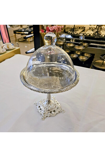 MaviDamla Stainless Steel Glass Vase Presentation Stand with Cast Iron Legs 3...