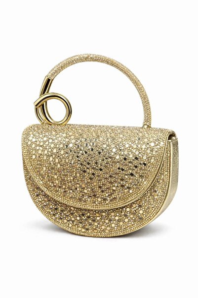 Generic حقيبة سهرة نسائية - حقيبة يد صغيرة فاخرة مرصعة بأحجار الكريستال للنسا...