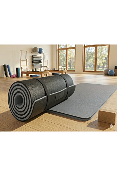 Gri Renk 16 mm Pilates Matı - Spor , Yoga ve Egzersiz Minderi