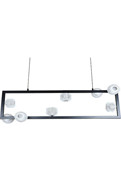 qwell Classic black chandelier, yellow light, 20 watts, 140 cm diameter