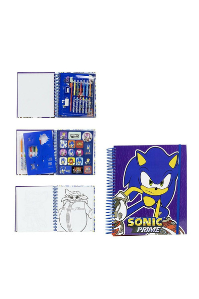 Sonic Caiet de activități cu 12 pagini de colorat albastre