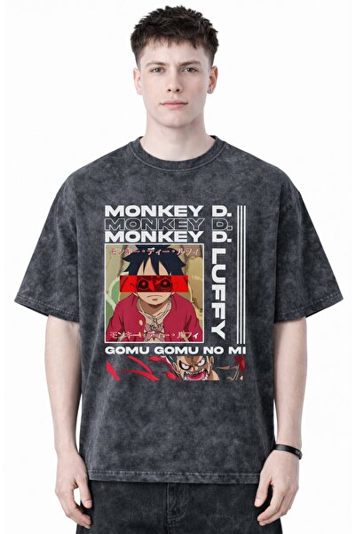SEVBANO Design Monkey D. Luffy One Piece Anime Printed Unisex Oversized Vinta...