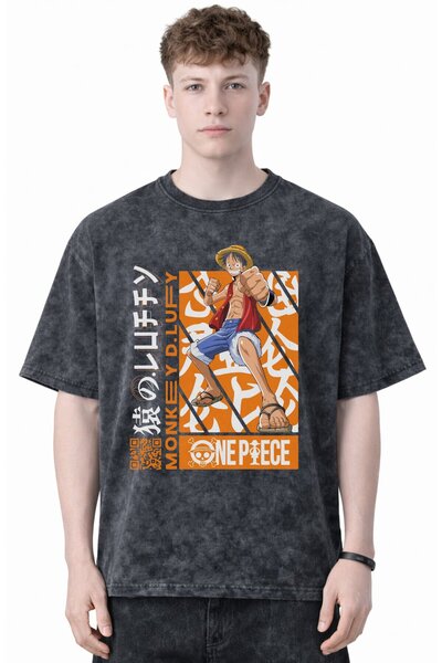 SEVBANO Σχεδιασμός Monkey D. Luffy One Piece Anime με στάμπα Unisex Oversize ...