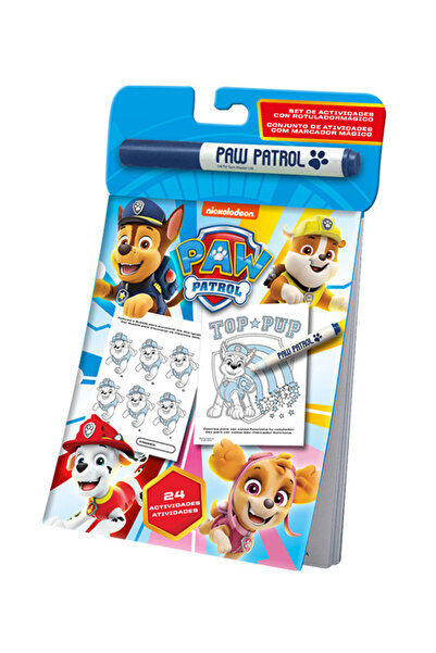 PAW PATROL Caiet de activități cu marker magic, 24 de pagini, multicolor, 6