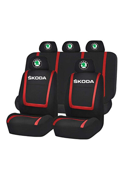 Autohelix MSA Set huse universale pentru scaune compatibile cu Skoda – Negru/...
