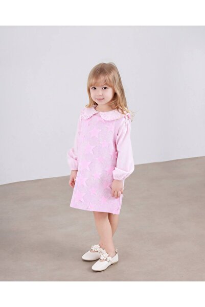 Sweet Luna Gabardin Elbise ve Pamuklu Gömlek Takım