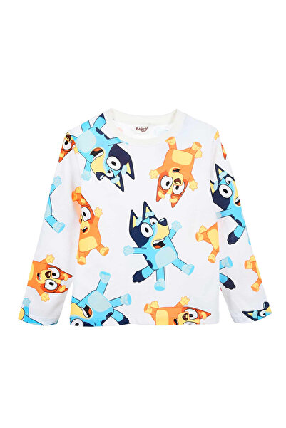 bluey Long sleeve cotton shirt, 110 CM 5 years White