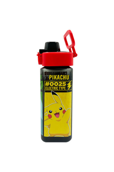 Pokemon Rectangular Water Bottle 500 ml Black
