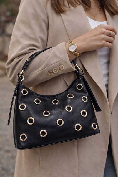 themoiss The Moi̇ss Women's Staple Print Mngo Black Color Faux Der Leather Uz...