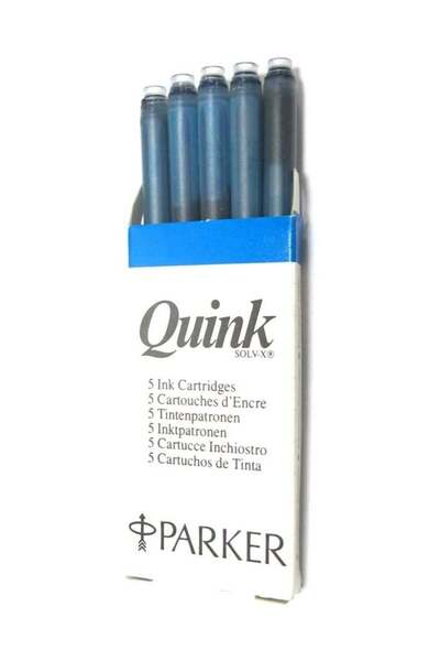 Parker عبوات إعادة تعبئة حبر أقلام الحبر السائل كوينك ، لون فيروزي، 5 عبوات-1447