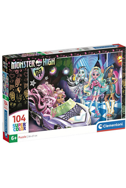 MONSTER HIGH Puzzle carton cu mașini, 104 piese, 6 ani