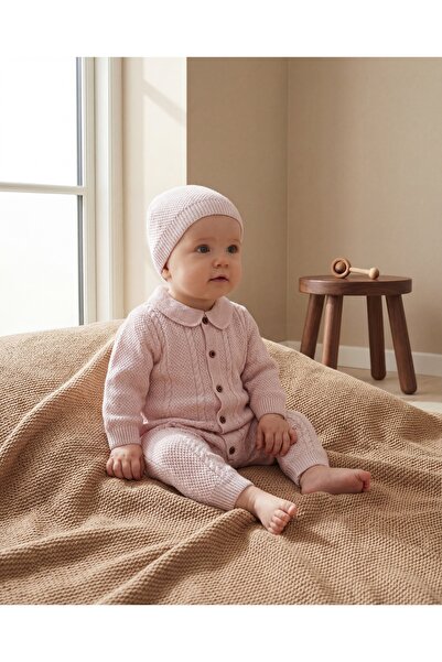 Minory Baby - Bereli Triko Bebek Tulumu