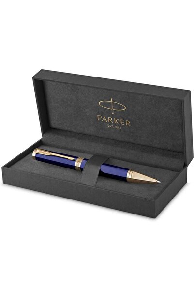 Parker قلم حبر جاف إنجينويتي أزرق اللون بحواف ذهبية-10420