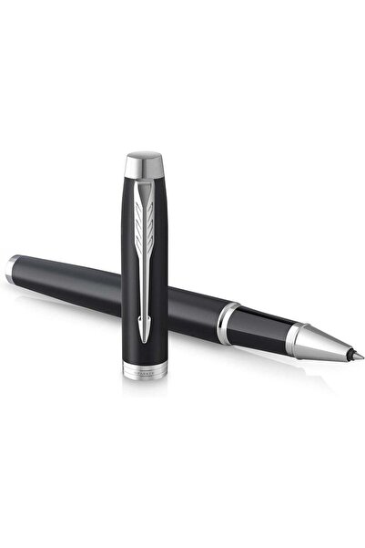 Parker قلم باركر اي ام اسود مطفي بحواف كروم رولربول-9962