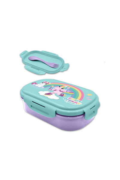 Sweet Dreams Decoration Πλαστικό κουτί σάντουιτς με μαχαιροπίρουνα Sweet Drea...