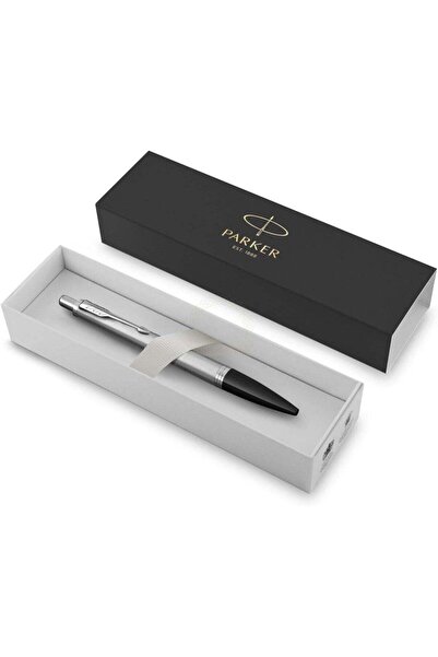 Parker قلم حبر جاف أوربان مترو 3811 مع علبة هدايا مزينة بالكروم، معدني