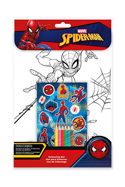 SPIDERMAN Set de colorat multicolor cu autocolante 6