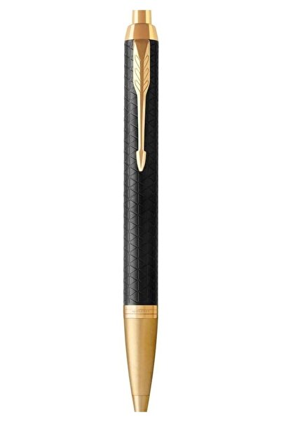 Parker قلم حبر جاف مطلي بالورنيش من IM، مزين باللونين الأسود والذهبي-8596