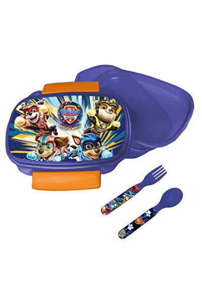 PAW PATROL Πλαστικό κουτί σάντουιτς Power Up με μαχαιροπίρουνα, 18x12x6 εκ. Μπλε