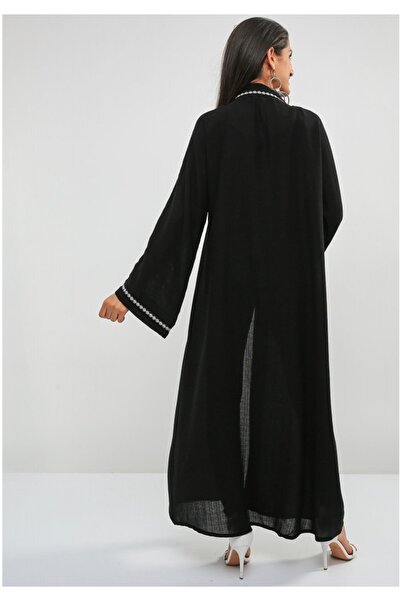 Bousni Traditional Style Lace Embellished Abaya