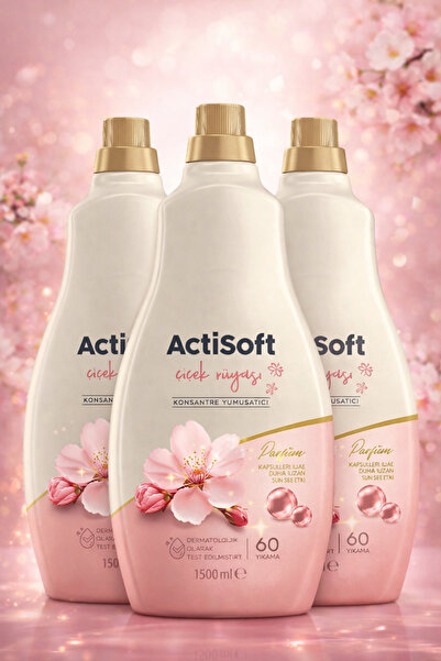 actisoft Çiçek Rüyası Konsantre Yumuşatıcı 1500 ml x 3 Adet