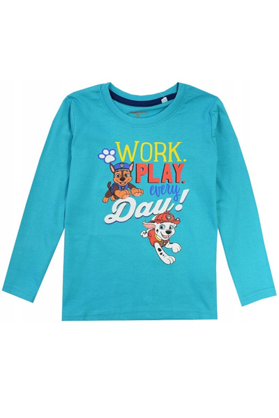 PAW PATROL Cotton shirt, long sleeve, Work Play 110 CM 5 years Blue