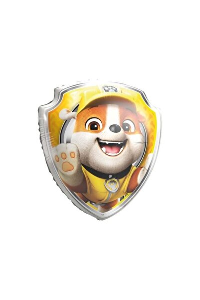 PAW PATROL Balon folie, - Insignă Rescue Heroes Rubble, 68x75 cm, galben