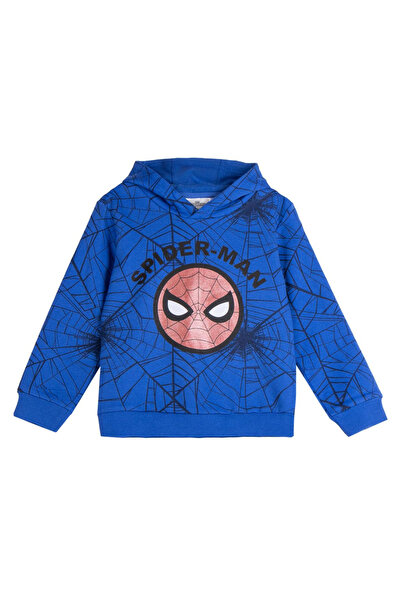 SPIDERMAN Hanorac cu glugă și mânecă lungă Spider-Man, albastru, 98 cm, 3 ani